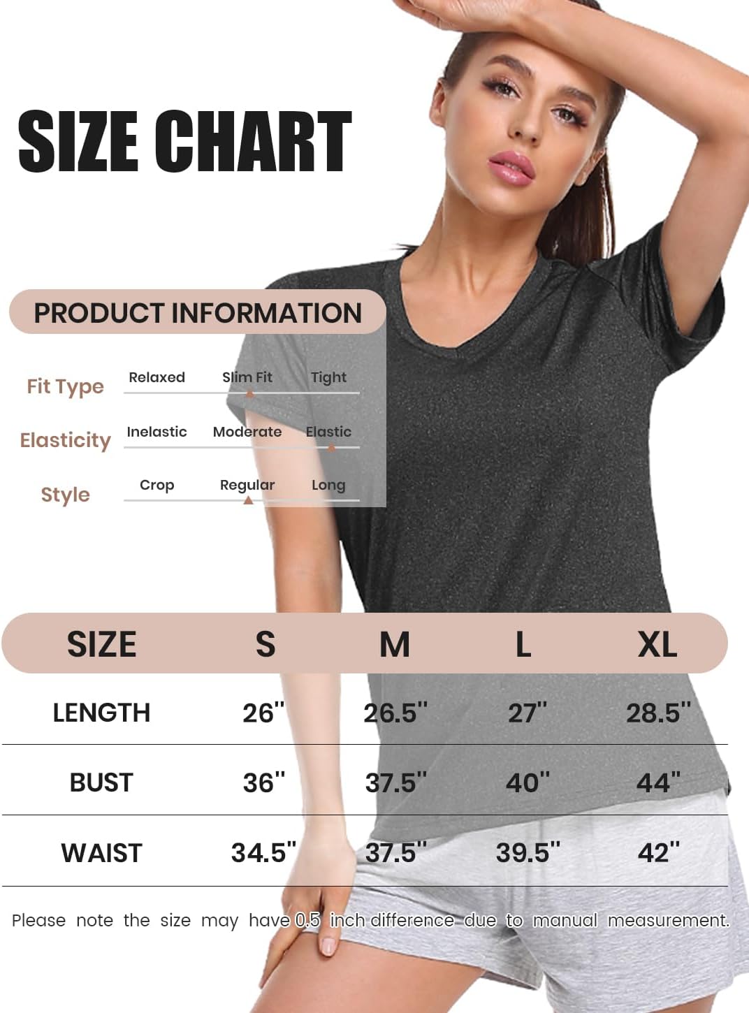 5-Pack Women'S Short Sleeve Dry Fit T-Shirt Moisture Wicking V-Neck Tee | Exercise Yoga Tees,Dry Fit Gym Shirts,Quick Dry Workout Tops