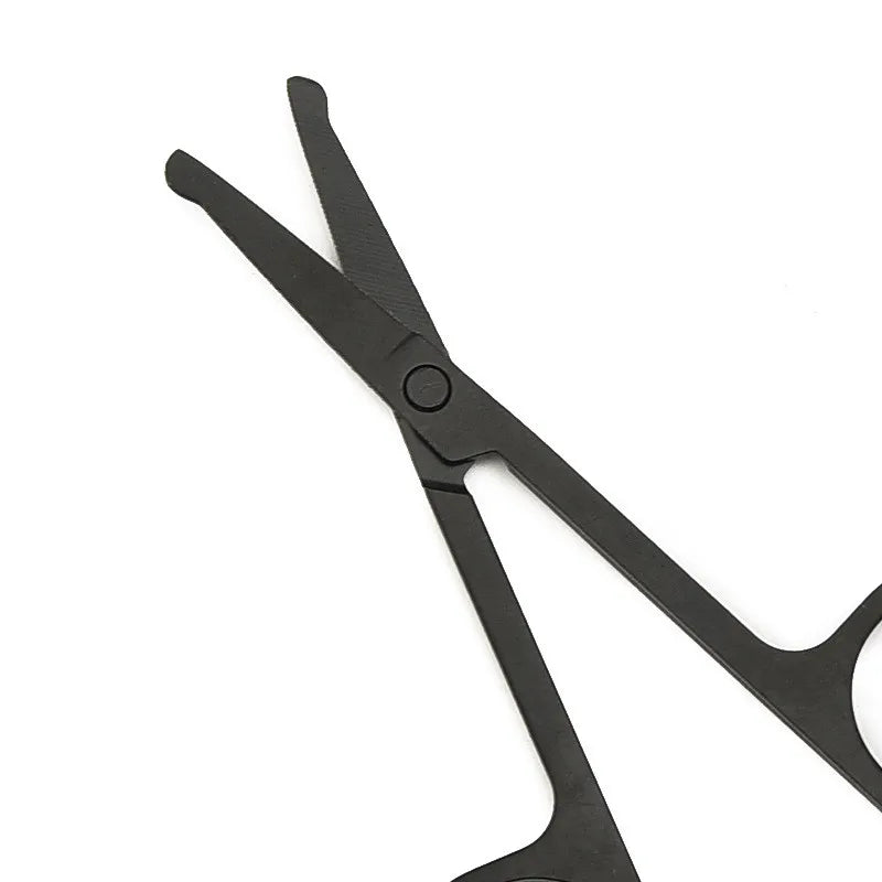 Nose Hair Scissors Mini Stainless Steel round Head Beauty Trimmer Nose Hair Trimmer Portable Ergonomics Nose Hair Cutter