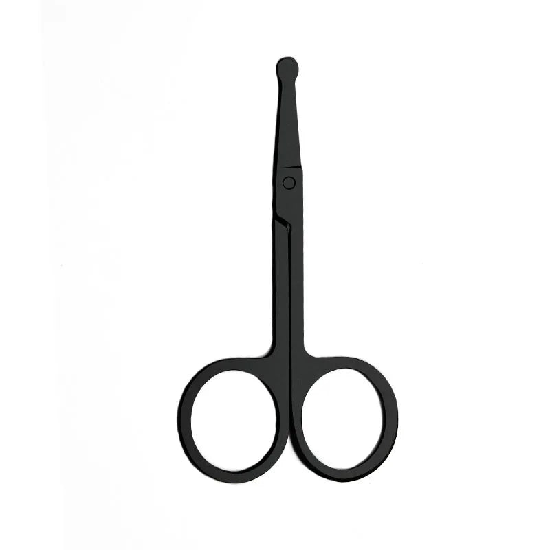Nose Hair Scissors Mini Stainless Steel round Head Beauty Trimmer Nose Hair Trimmer Portable Ergonomics Nose Hair Cutter